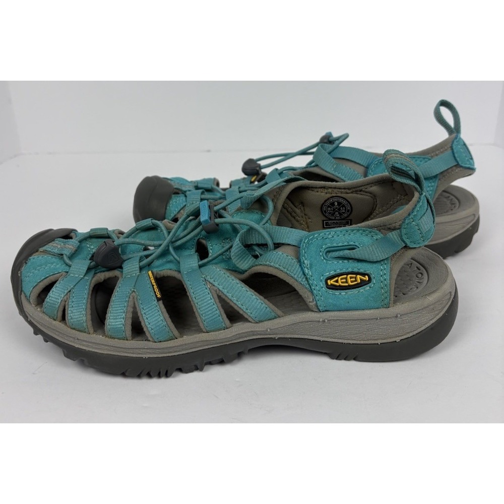 Keen Whisper Outdoor Closed Toe Sport Sandals Womens 9 Teal Gray Bungee